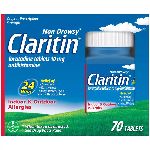 Claritin 24 Hour Non-Drowsy Allergy Relief Tablets, 70 count