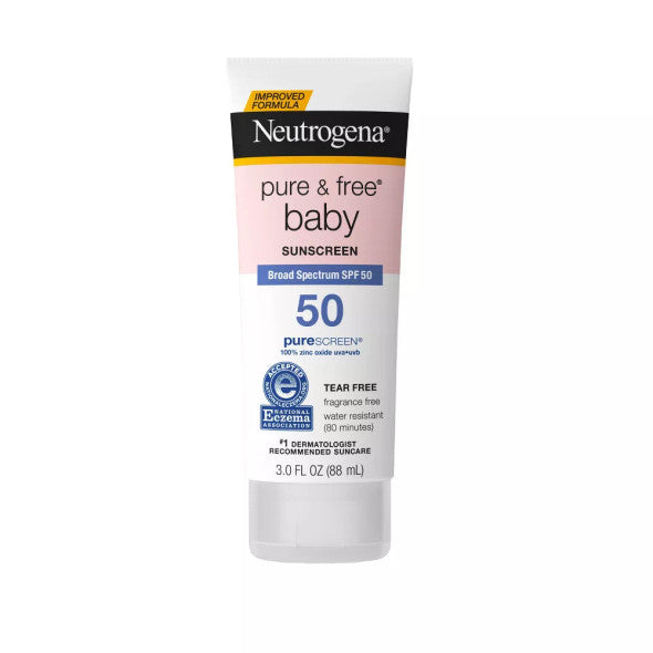 Neutrogena - Pure & Free Baby Mineral Sunscreen Lotion - SPF 50 - 3 floz