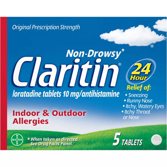 Claritin 24 Hour Non-Drowsy Allergy Relief Tablets, 5 count