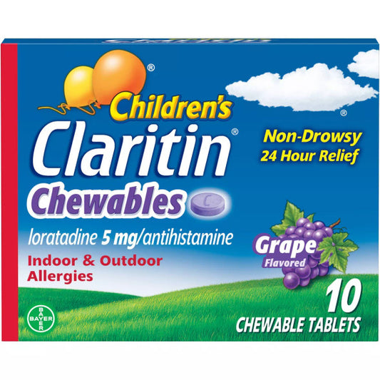 Children's Claritin Allergy Chewables, Grape Flavor, 10 count