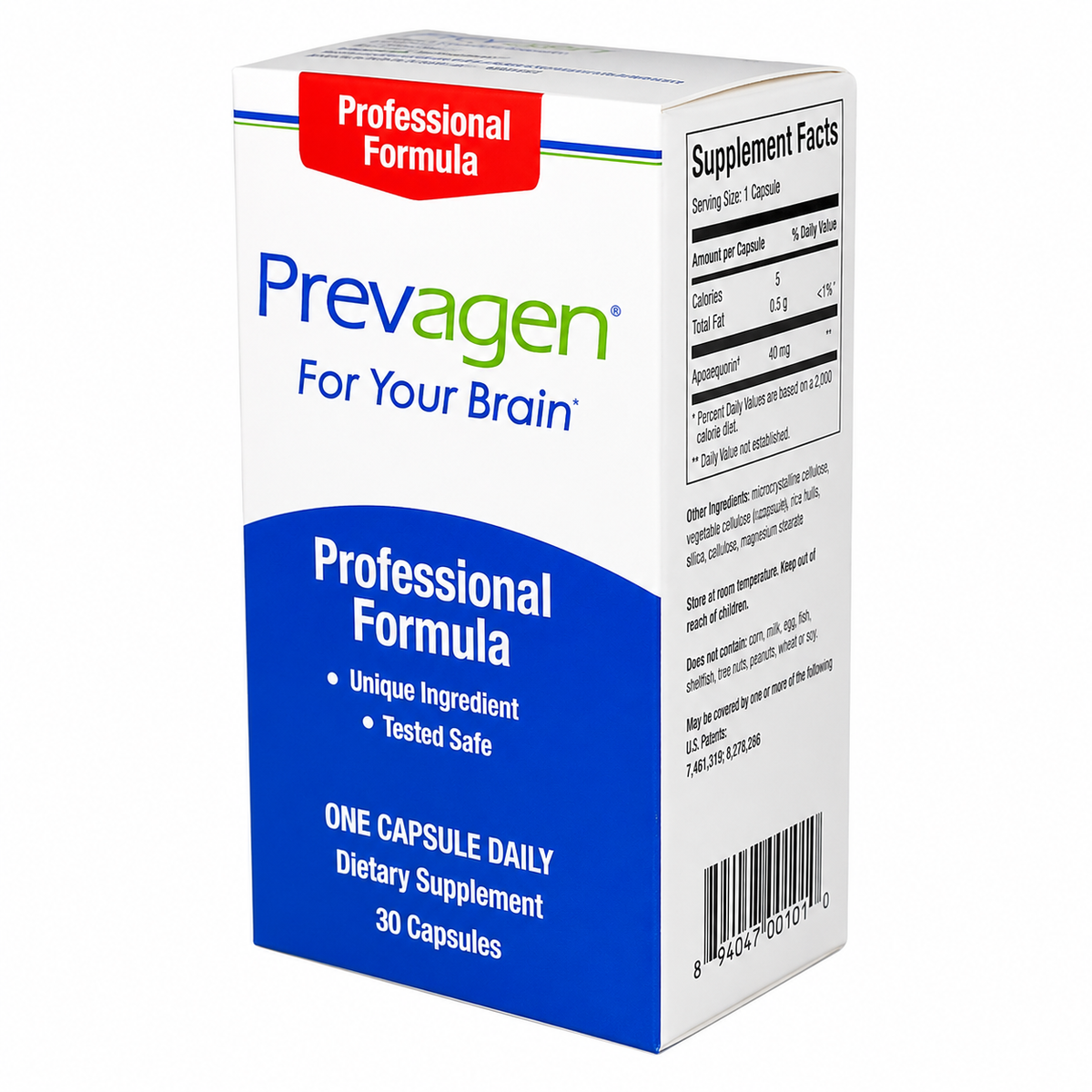 Prevagen® Professional Formula Capsules - 40mg Apoaequorin, 30ct + Free DR OTC Eye Wipe