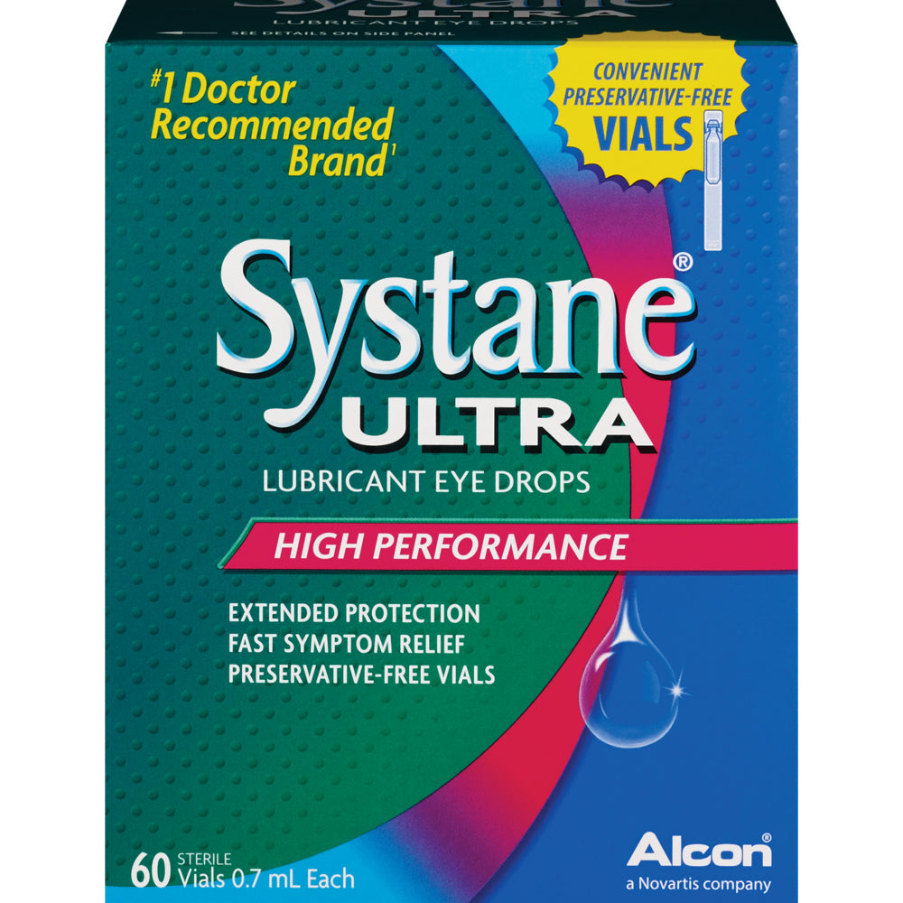 Systane Ultra - Lubricant Eye Drops Vials, 60 Count