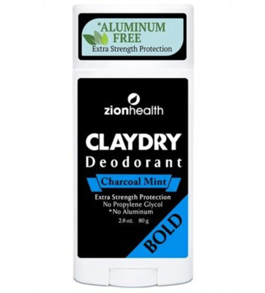 Zion Health - Claydry Deodorant Charcoal Mint / Bold - 1 Each - 2.8 OZ