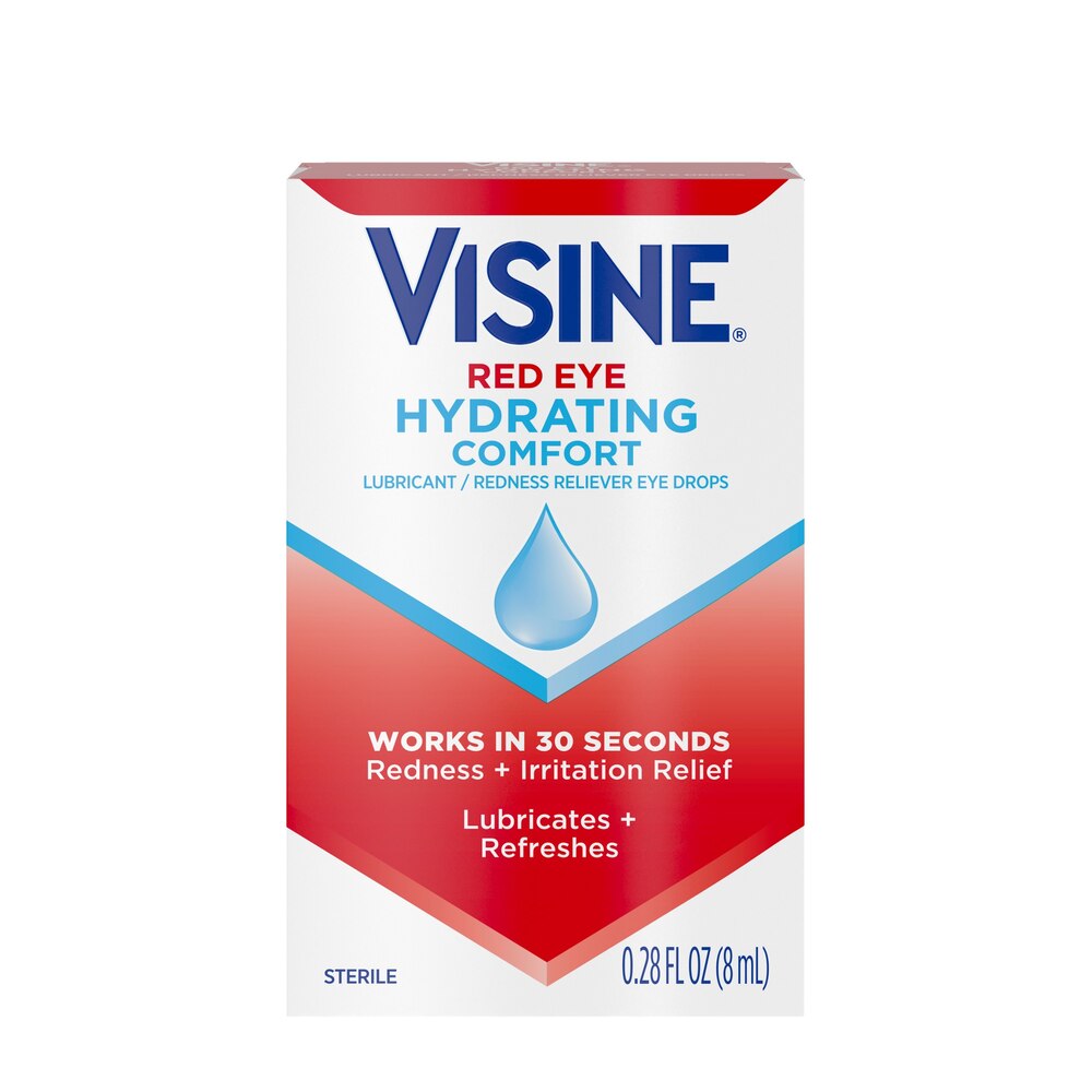 Visine - Red Eye Hydrating Comfort Lubricating Eye Drops, 0.28 FL OZ