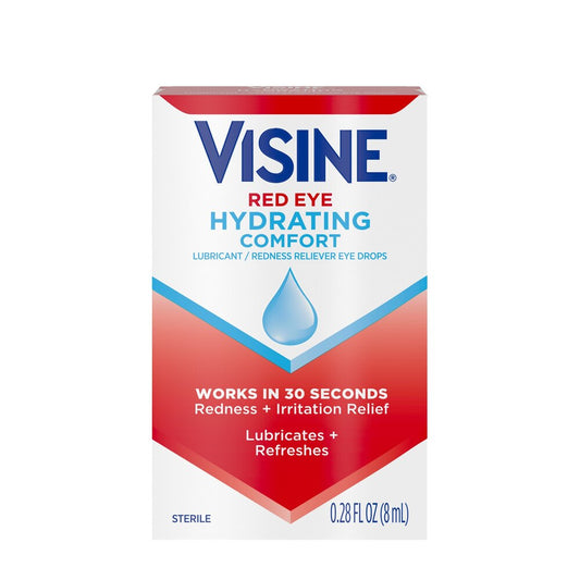 Visine - Red Eye Hydrating Comfort Lubricating Eye Drops, 0.28 FL OZ